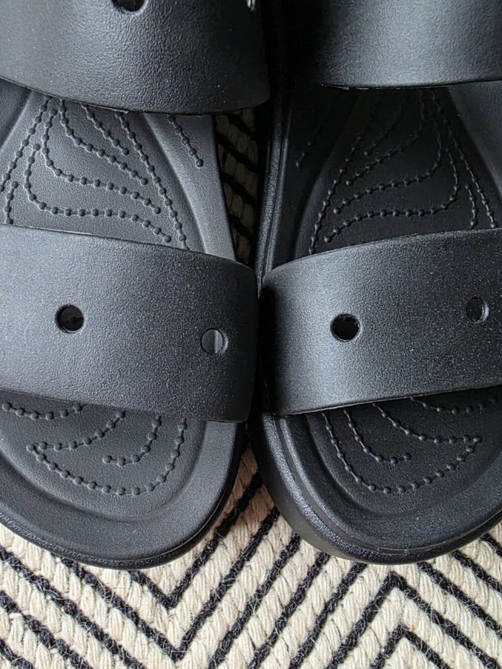 CROCS Black Platform Slingback Sandals - Picture 4 of 8